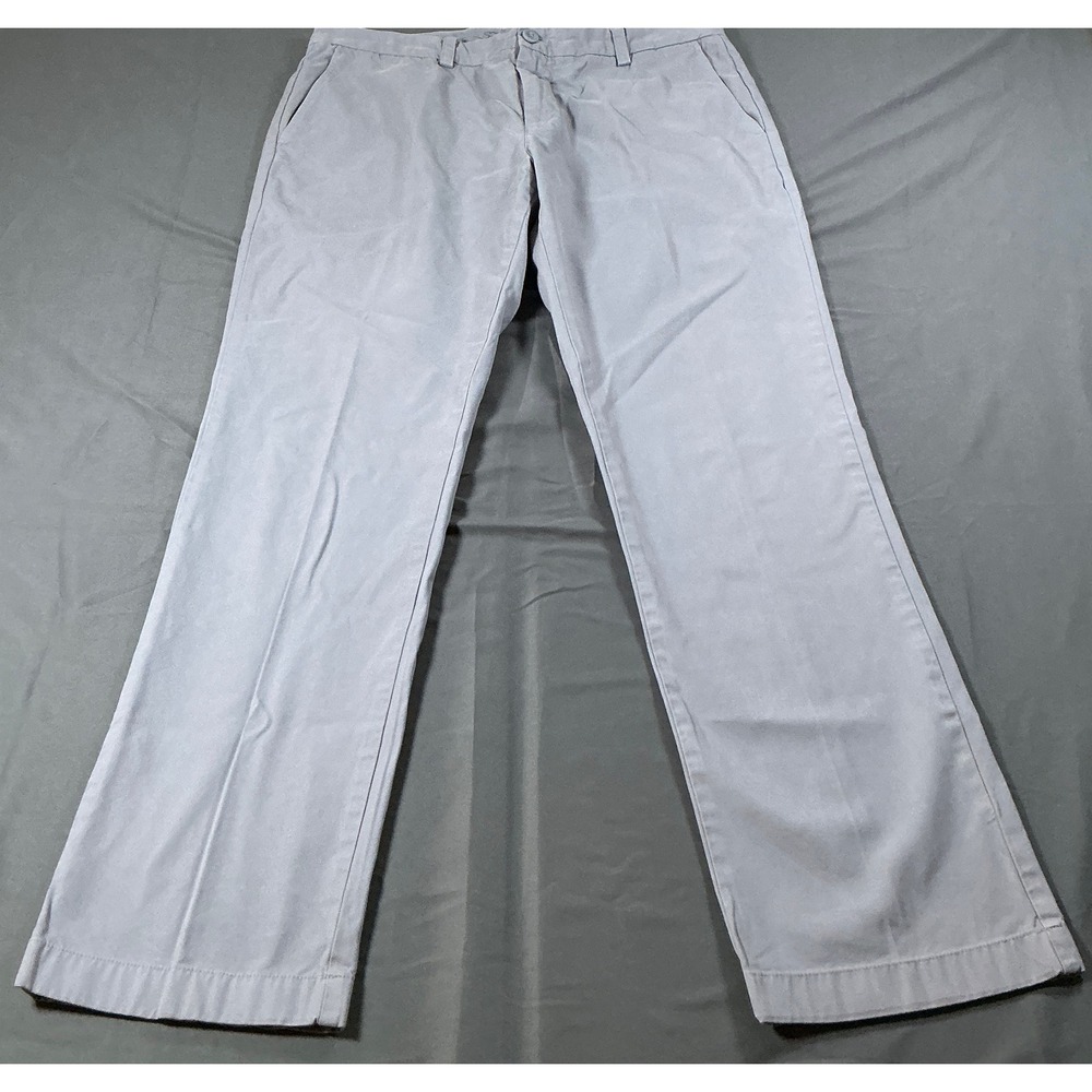 Vineyard Vines Mens Slim Fit Breaker Pant Light Gray Chino Trousers 35x32
